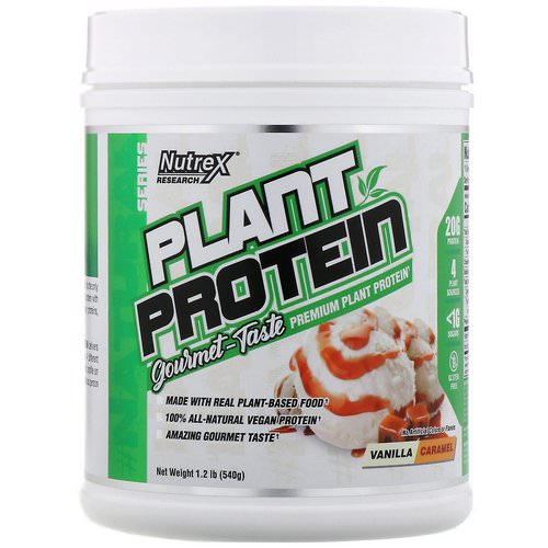 Nutrex Research, Natural Series, Plant Protein, Vanilla Caramel, 1.2 lb (540 g) Review