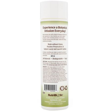 Schampo, Hårvård, Bad: NutriBiotic, Everyday Clean, Shampoo, Botanical Blend, 10 fl oz (296 ml)