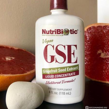 NutriBiotic Grapefruktfrö Extrakt, Antioxidanter, Kosttillskott