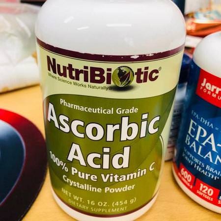 NutriBiotic Ascorbic Acid Cold Cough Flu - Influensa, Hosta, Kall, Askorbinsyra