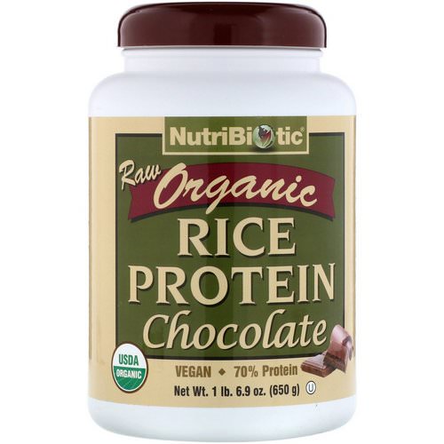 NutriBiotic, Raw Organic Rice Protein, Chocolate, 1 lb 6.9 oz (650 g) Review