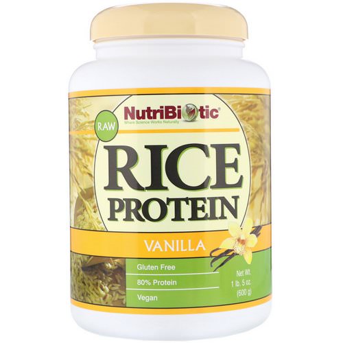 NutriBiotic, Raw Rice Protein, Vanilla, 1 lb 5 oz (600 g) Review
