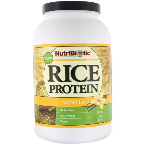NutriBiotic, Raw Rice Protein, Vanilla, 3 lb (1.36 kg) Review
