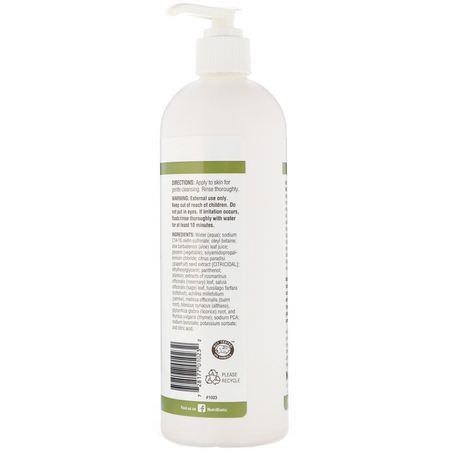 Duschgel, Kroppstvätt, Dusch, Bad: NutriBiotic, Skin Cleanser, Non-Soap, Fragrance Free, 16 fl oz (473 ml)