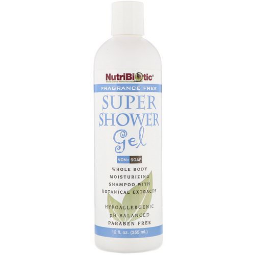 NutriBiotic, Super Shower Gel, Non-Soap, Fragrance Free, 12 fl oz (355 ml) Review