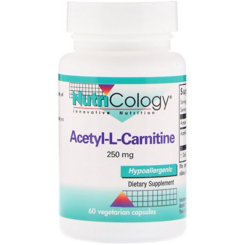 Nutricology, Acetyl-L-Carnitine, 250 mg, 60 Vegetarian Capsules Review