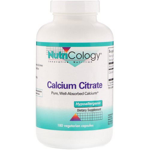 Nutricology, Calcium Citrate, 180 Vegetarian Capsules Review