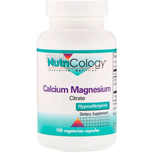 Nutricology, Calcium Magnesium, Citrate, 100 Vegetarian Capsules Review