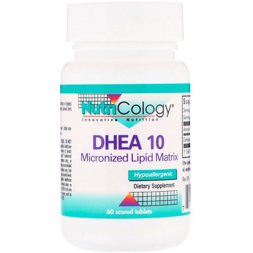 Nutricology, DHEA 10, Micronized Lipid Matrix, 60 Scored Tablets Review