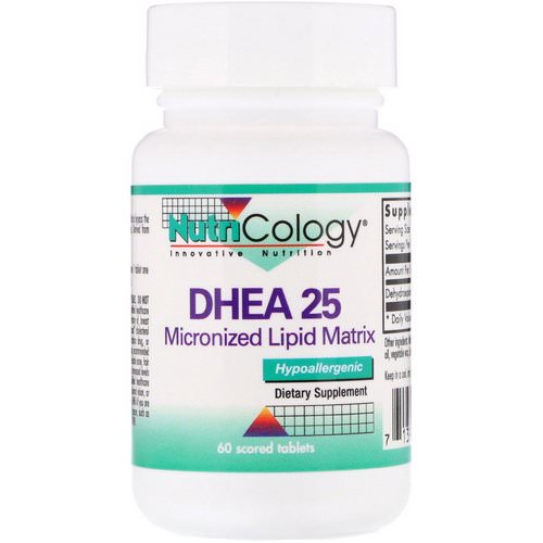 Nutricology, DHEA 25, Micronized Lipid Matrix, 60 Scored Tablets Review