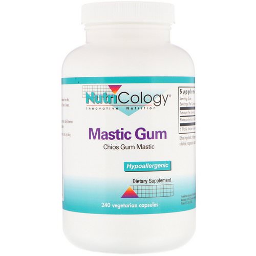 Nutricology, Mastic Gum, Chios Gum Mastic, 240 Vegetarian Capsules Review