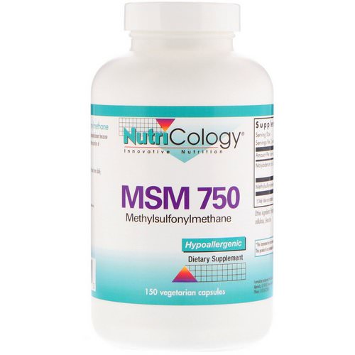 Nutricology, MSM 750, 150 Vegetarian Capsules Review