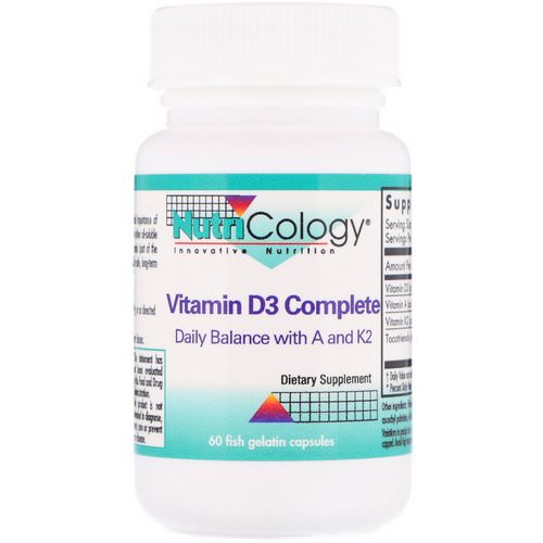 Nutricology, Vitamin D3 Complete, 60 Fish Gelatin Capsules Review