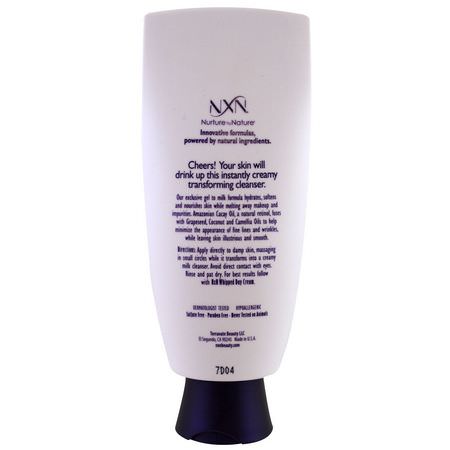 Coconut Skin Care, Cleansers, Face Wash, Scrub: NXN, Nurture by Nature, Soft touch Gel to Milk Cleanser, Dry / Sensitive Skin, 5 fl oz (150 ml)