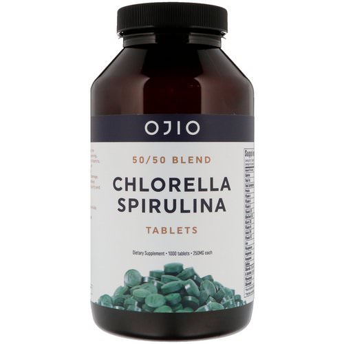 Ojio, Chlorella Spirulina, 50/50 Blend, 250 mg, 1000 Tablets Review