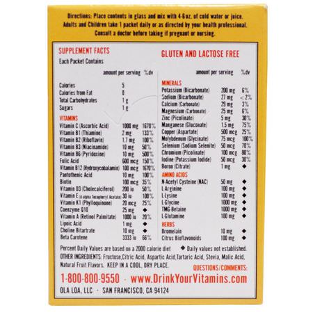 Multivitaminer, Kosttillskott: Ola Loa, Energy, Multi Vitamin, Orange, 30 Packets, (7.2 g) Each
