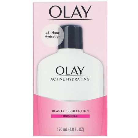 Face Moisturizer, Hudvård: Olay, Active Hydrating, Beauty Fluid Lotion, Original, 4 fl oz (120 ml)