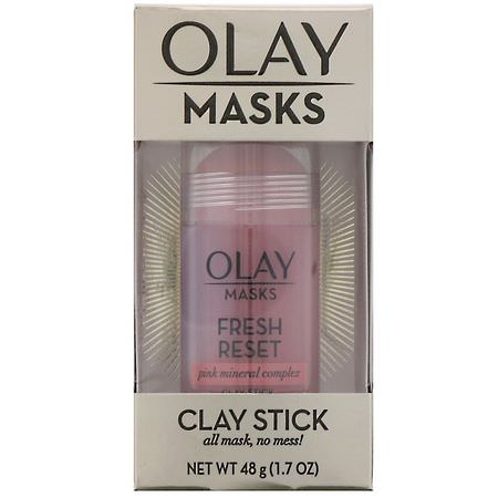 Ansiktsmasker, Hudvård: Olay, Fresh Reset, Pink Mineral Complex Clay Stick Mask, 1.7 oz (48 g)