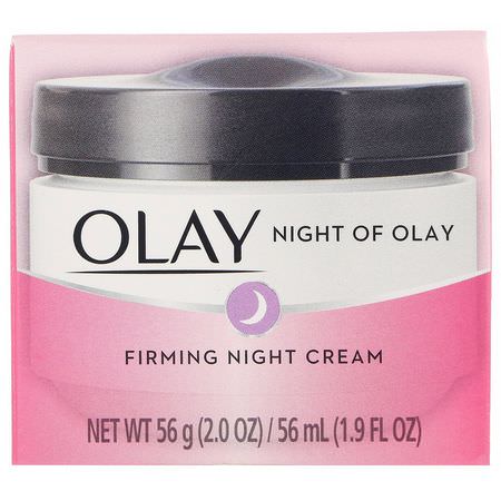 Face Moisturizer, Hudvård: Olay, Night of Olay, Firming Night Cream, 1.9 fl oz (56 ml)