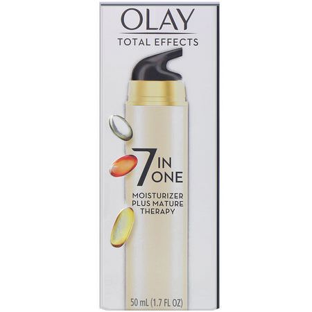 Face Moisturizer, Hudvård: Olay, Total Effects, 7-in-One Moisturizer Plus Mature Therapy, 1.7 fl oz (50 ml)
