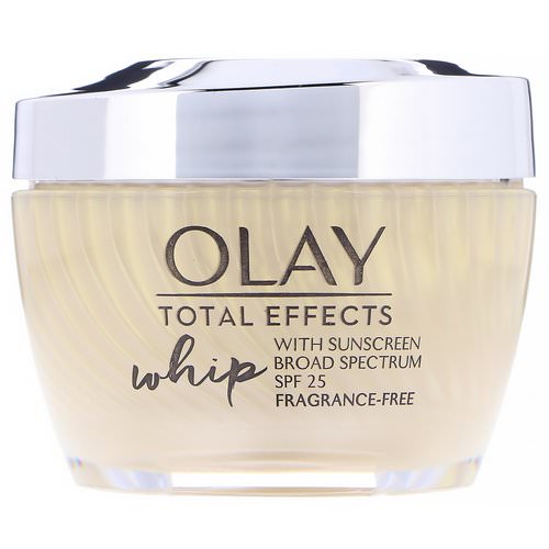 Olay, Total Effects Whip, Active Moisturizer with Sunscreen, SPF 25, Fragrance-Free, 1.7 oz (48 g) Review