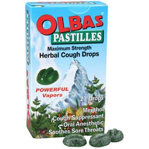 Olbas Therapeutic, Pastilles, Herbal Cough Drops, Maximum Strength, Menthol, 27 Drops Review