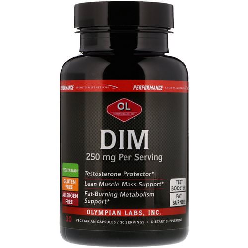 Olympian Labs, Performance Sports Nutrition, DIM, 250 mg, 30 Vegetarian Capsules Review