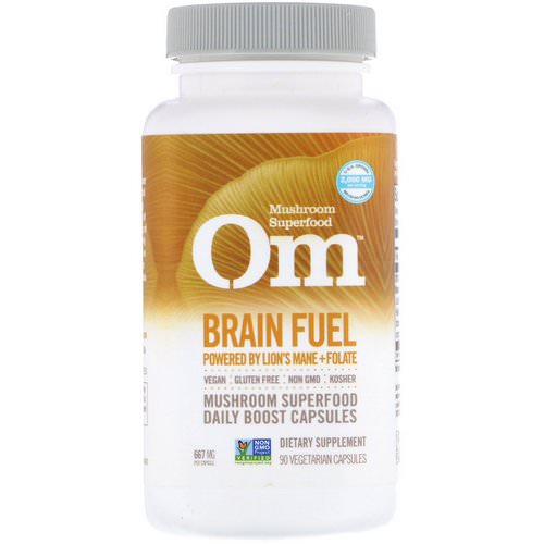 Organic Mushroom Nutrition, Brain Fuel, Powered by Lion's Mane + Folate, 667 mg, 90 Vegetarian Capsules Review
