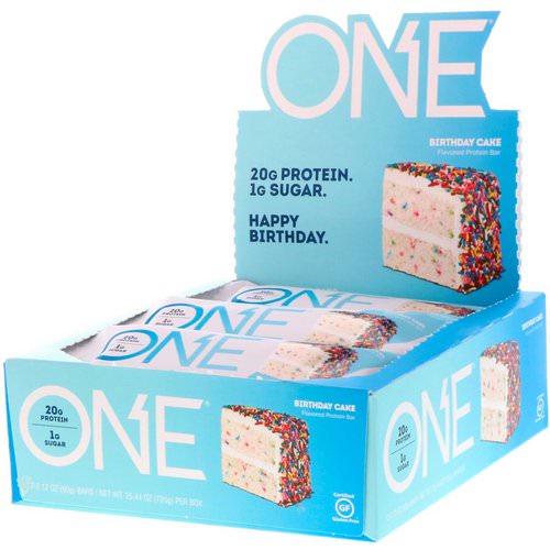One Brands, One Bar, Birthday Cake, 12 Bars, 2.12 oz (60 g) Each Review