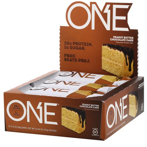 One Brands, One Bar, Peanut Butter Chocolate Cake, 12 Bars, 2.12 oz (60 g) Each Review