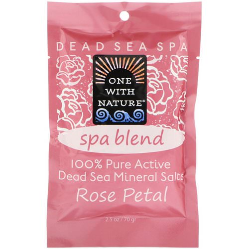 One with Nature, Dead Sea Spa, Mineral Salts, Spa Blend, Rose Petal, 2.5 oz (70 g) Review