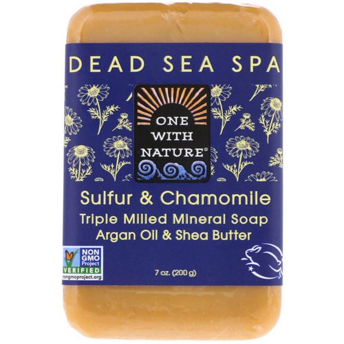 One with Nature, Triple Milled Mineral Soap Bar, Sulfur & Chamomile, 7 oz (200 g) Review