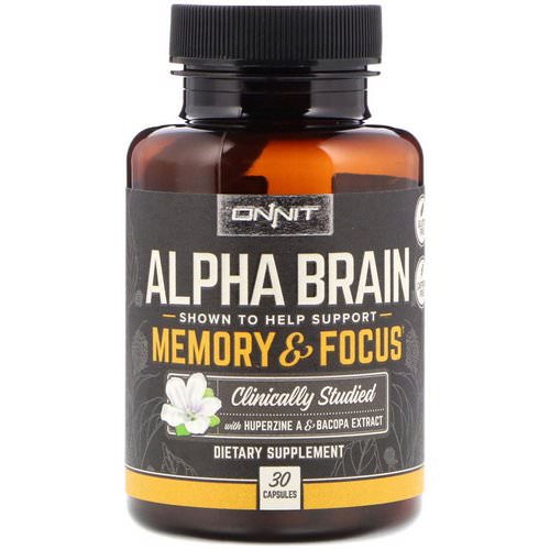 Onnit, Alpha Brain, Memory & Focus, 30 Capsules Review
