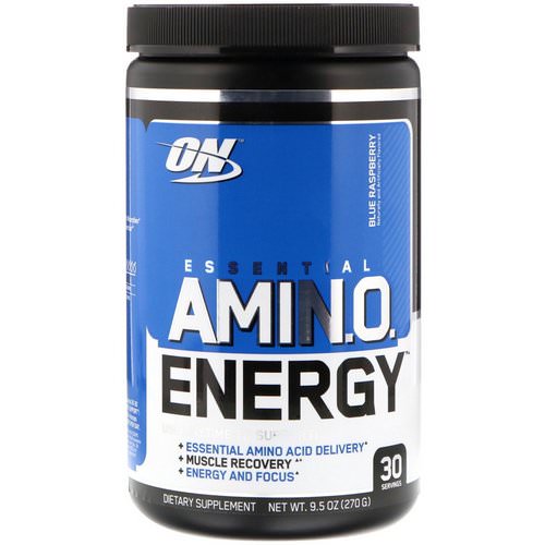 Optimum Nutrition, Essential Amin.O. Energy, Blue Raspberry, 9.5 oz (270 g) Review