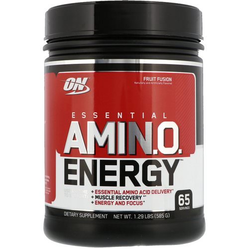 Optimum Nutrition, Essential Amin.O. Energy, Fruit Fusion, 1.29 lbs (585 g) Review