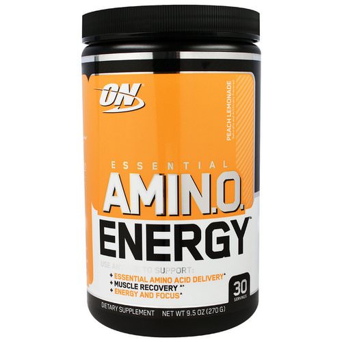 Optimum Nutrition, Essential Amin.O. Energy, Peach Lemonade, 9.5 oz (270 g) Review