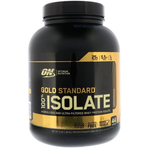 Optimum Nutrition, Gold Standard, 100% Isolate, Chocolate Bliss, 3 lb (1.36 kg) Review