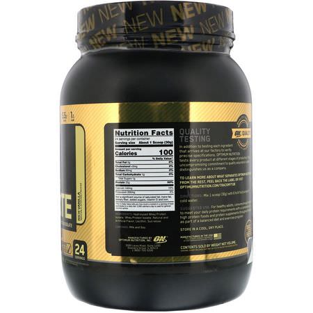 Vassleprotein, Idrottsnäring: Optimum Nutrition, Gold Standard, 100% Isolate, Rich Vanilla, 1.58 lb (720 g)