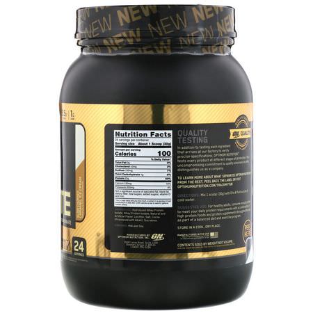 Vassleprotein, Idrottsnäring: Optimum Nutrition, Gold Standard, 100% Isolate, Slow Churned Caramel Ice Cream, 1.58 lb (720 g)