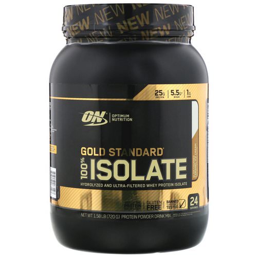 Optimum Nutrition, Gold Standard, 100% Isolate, Slow Churned Caramel Ice Cream, 1.58 lb (720 g) Review