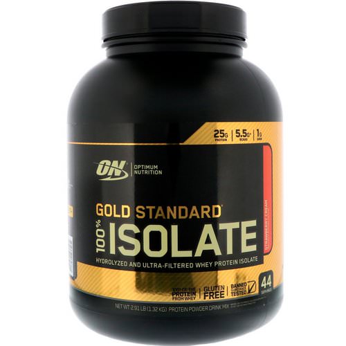 Optimum Nutrition, Gold Standard, 100% Isolate, Strawberry Cream, 2.91 lbs (1.32 kg) Review