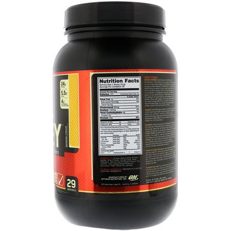 Vassleprotein, Idrottsnäring: Optimum Nutrition, Gold Standard, 100% Whey, Banana Cream, 2 lb (907 g)