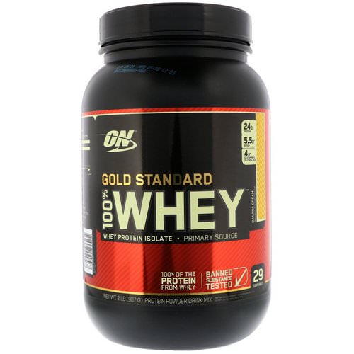 Optimum Nutrition, Gold Standard, 100% Whey, Banana Cream, 2 lb (907 g) Review