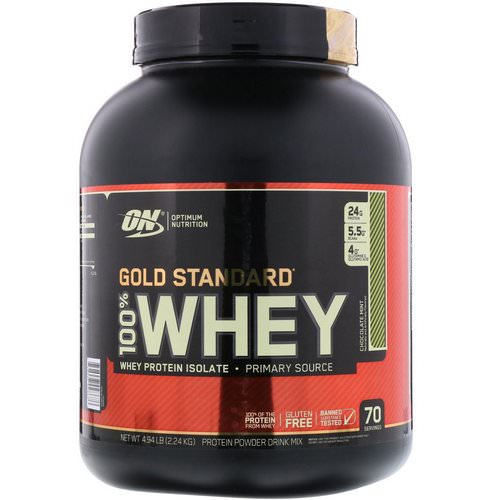 Optimum Nutrition, Gold Standard, 100% Whey, Chocolate Mint, 4.94 lbs (2.24 kg) Review