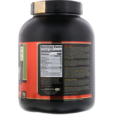 Vassleprotein, Idrottsnäring: Optimum Nutrition, Gold Standard, 100% Whey, Chocolate Mint, 4.94 lbs (2.24 kg)