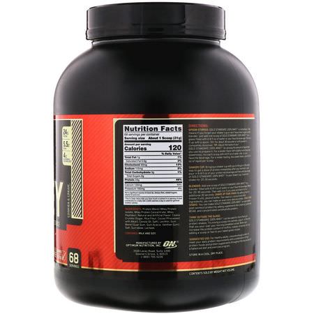 Vassleprotein, Idrottsnäring: Optimum Nutrition, Gold Standard, 100% Whey, Cookies & Cream, 4.63 lbs (2.1 kg)