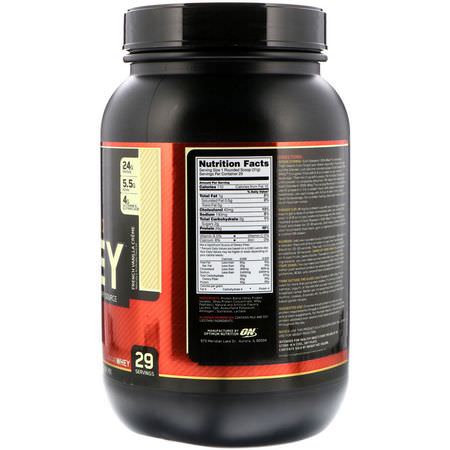 Vassleprotein, Idrottsnäring: Optimum Nutrition, Gold Standard, 100% Whey, French Vanilla Creme, 2 lbs (909 g)