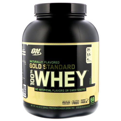 Optimum Nutrition, Gold Standard, 100% Whey, Naturally Flavored, Vanilla, 4.8 lbs (2.18 kg) Review