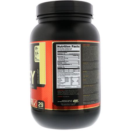 Vassleprotein, Idrottsnäring: Optimum Nutrition, Gold Standard, 100% Whey, Vanilla Ice Cream, 2 lbs (907 g)