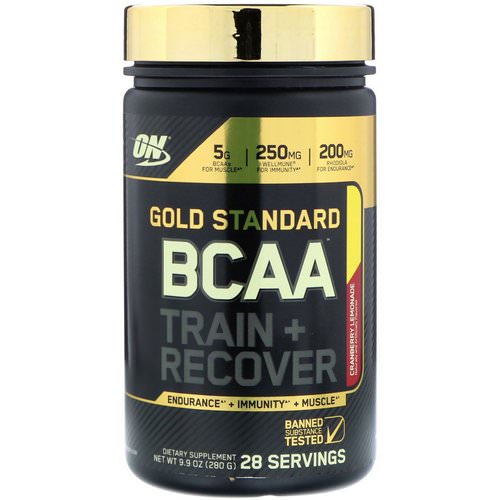 Optimum Nutrition, Gold Standard, BCAA Train + Recover, Cranberry Lemonade, 9.9 oz (280 g) Review